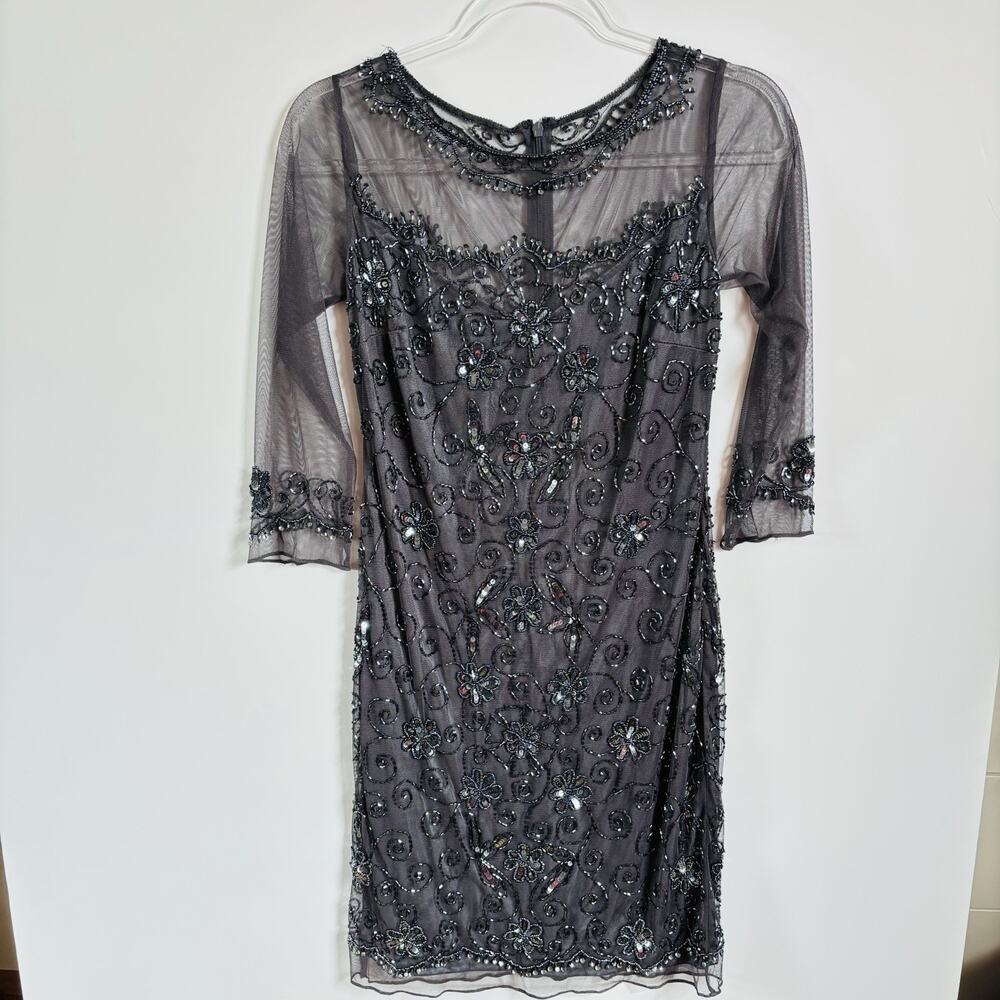 PISARRO NIGHTS Gorgeous Alt Y2K Beaded Dress Size‎ 2 Prom Graduation